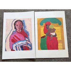 C. Clark Minton Signed Limited Edition Prints Lot (2) Portrait Indian Women Art